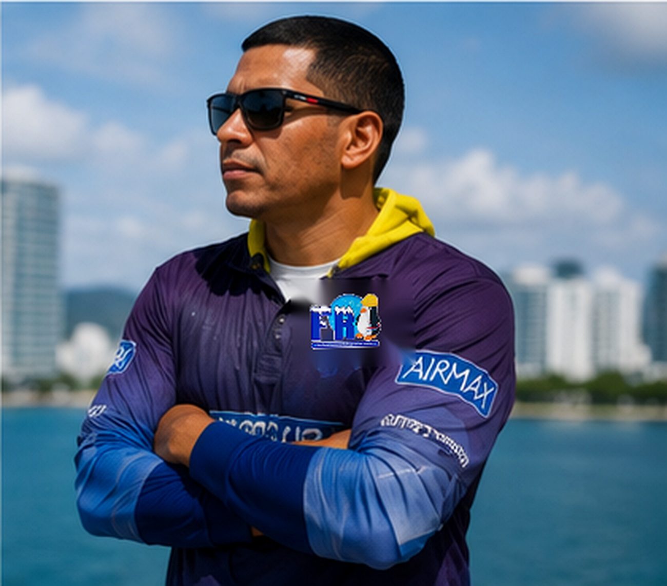 Félix, the FR Air technician, on Puerto Rico's north coast